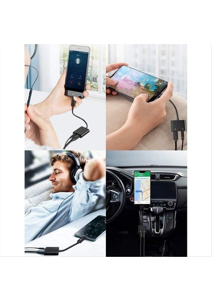 4x USB C Ila 3 5mm Kulaklık ve Şarj Cihazı Adaptörü Galaxy S22/S21/S20+ Ultra Için 2&#39 Den 2&#39 Si Not 20/10 Pixel 6/5/4/3 Xl (Siyah) (Yurt Dışından) indirimleri