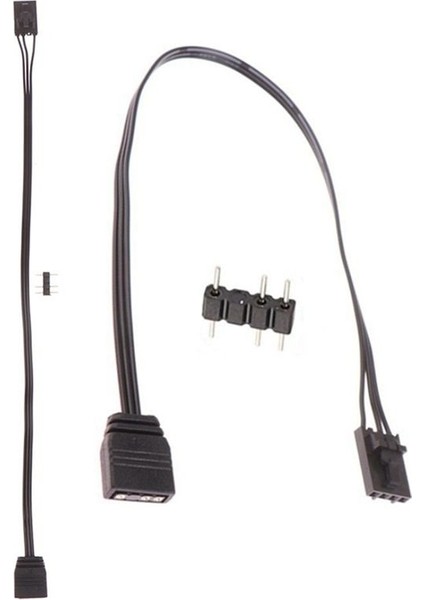 Corsair Için 2pcs 4pin Rgb-Standart Argb 3 Pimli 5V Adaptör Bağlayıcısı Rgb Kablosu 25CM (Yurt Dışından)