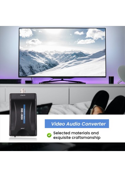 HDMI - Bnc Video Ses Dönüştürücü Adaptör Uyumlu Pal/ntsc USB Güç Kablosu (Yurt Dışından) fırsatları