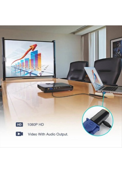 HDMI ile Uyumlu VGA Adaptörü Hd 1080P Ses Dönüştürücü Ses Iletimi 3 5mm Jak Ses Dönüştürücü Siyah+Beyaz (Yurt Dışından) modelleri