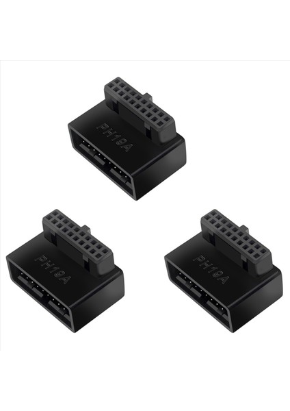3x PH19A USB 3 0 Dahili Başlık Usb3 0 19/20P Socket 90 Derece Adaptör Dönüştürücüsü Bilgisayar Anakartı Için (Yurt Dışından)