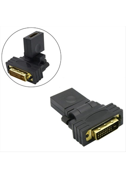 Hdtv Için Dvı-Hdmı Uygun Adaptör Erkek Ila Kadın 360 Derece Dönen Döner Video Kartı (Yurt Dışından) modelleri