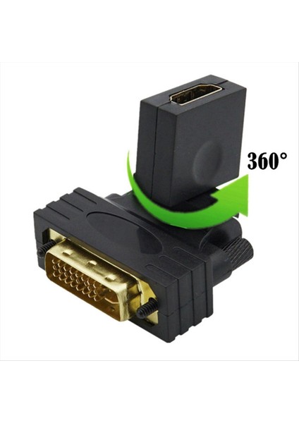 Hdtv Için Dvı-Hdmı Uygun Adaptör Erkek Ila Kadın 360 Derece Dönen Döner Video Kartı (Yurt Dışından) fırsatları
