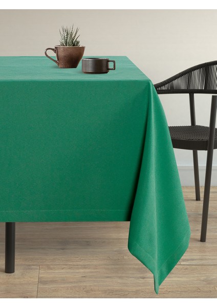 Kadife Dokulu Çam Yeşili Masa Örtüsü fiyatları