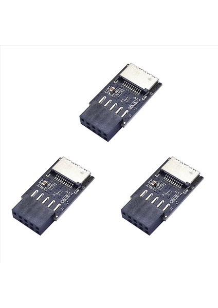 3x Anakart Usb2 0 9pin Tip-C Tip A-Key Ön Konnektör Dönüştürücüsü Usb3 2 Type-E Arabirim Başlık Adaptörü (Yurt Dışından)