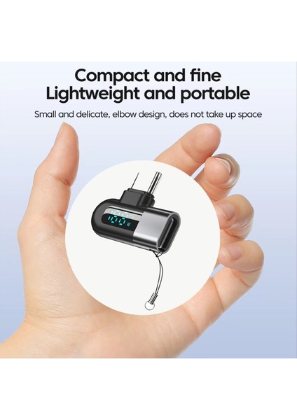 120W Tip C - Tip C Adaptör Dirsek Dijital Ekran USB C Adapatör Hızlı Şarj C Tip C Dönüştürücü Gümüş (Yurt Dışından) fiyatları