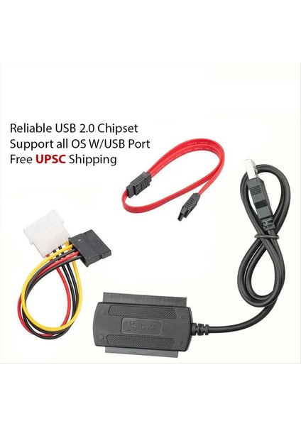 Satır/pata/ıde Drive Sabit Sürücü Disk HDD Için USB 2 0 Adaptör Dönüştürücü Kablosu Dizüstü Bilgisayar Pc Için 2 5 Inç 3 5 Inç Abd Fişi (Yurt Dışından) modelleri