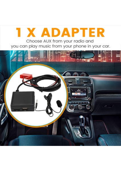 Mercedes Için 150CM Bluetooth Adaptörü W124 W140 W210 BE2210 BE1650 Handfree USB Aux (Yurt Dışından) fırsatları