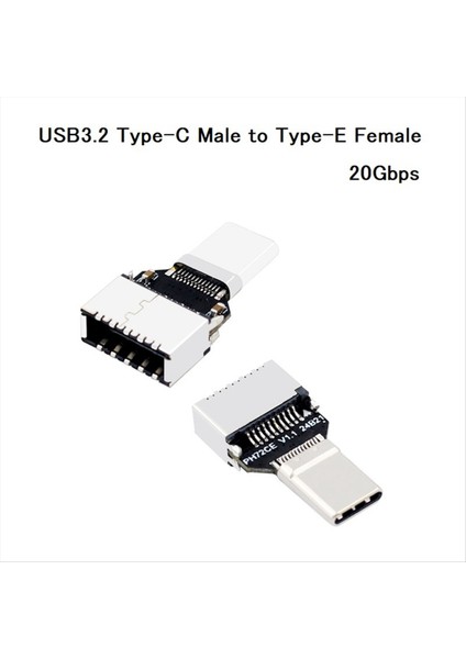 Usb3 2 Tip-C Erkek-E Type-E Kadın Adaptörü 20GBPS Bilgisayar Kılıfı Ön Tür-E Adaptörü Için Adaptör (Yurt Dışından) fiyatları