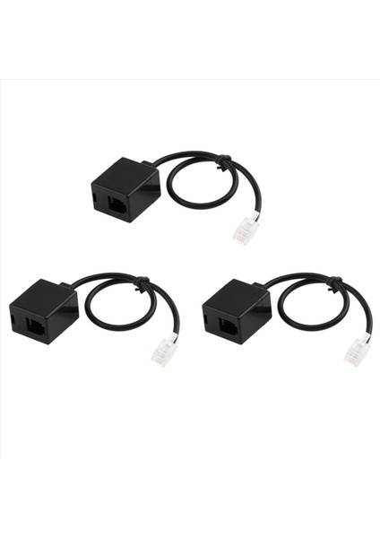 3x Rj9 4P4C Erkek To Çift Danak Portak Konnistan Değiştirimi Adaptörü Kablo Kablosu Adaptör Kablosu (Yurt Dışından)
