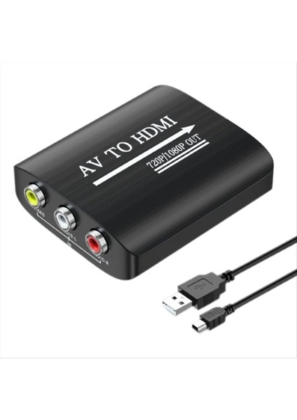 Ps1/2/3 Xbox N64 Wii Vhs Vcr Mavi-Işını DVD Stb Adaptörü Için Rca-Hdmı Uyumlu Adaptör Av Ila Hdmı-Kompozit Dönüştürücü (Yurt Dışından)