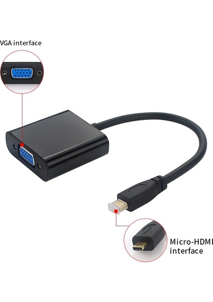 Mikro-Hdmı-Vga Adaptör Kablosu 1080P Video Dönüştürücü Xbox Kamera Raspberry Pi 4 Için Audio Jack USB Güç Kablosu ile (Yurt Dışından) fiyatları