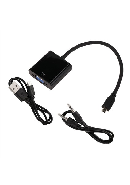 Mikro-Hdmı-Vga Adaptör Kablosu 1080P Video Dönüştürücü Xbox Kamera Raspberry Pi 4 Için Audio Jack USB Güç Kablosu ile (Yurt Dışından) modelleri
