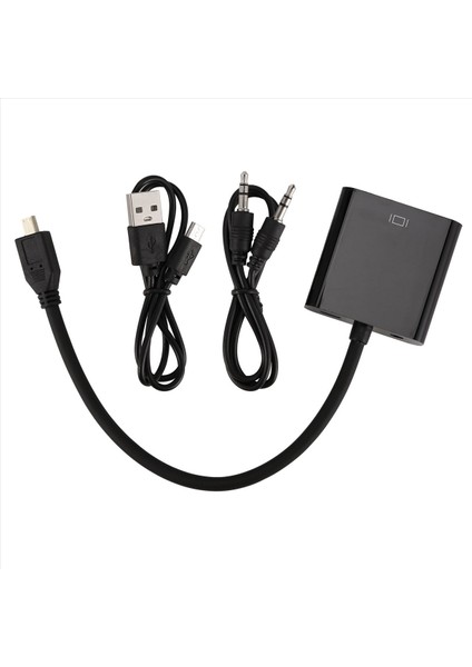 Mikro-Hdmı-Vga Adaptör Kablosu 1080P Video Dönüştürücü Xbox Kamera Raspberry Pi 4 Için Audio Jack USB Güç Kablosu ile (Yurt Dışından) fırsatları