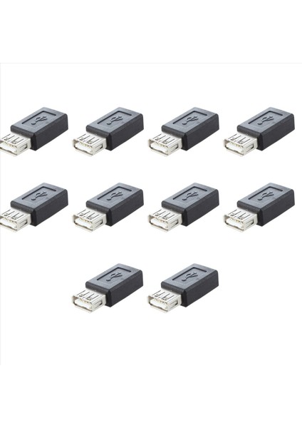10X Siyah USB 2 0 A Tip A Dişi-Micro-Usb B Kadın Adaptör Fiş Dönüştürücü (Yurt Dışından)