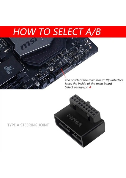 3x PH19A USB 3 0 Dahili Başlık Usb3 0 19/20P Socket 90 Derece Adaptör Dönüştürücüsü Bilgisayar Anakartı Için (Yurt Dışından) modelleri