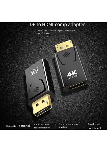 4K Dp-Hdmı Uyumlu Video Adaptörü Displayport Erkek-Hdmı Uyumlu Bilgisayar Tv Monitör Dönüştürücüsü Tv Için Dönüştürücü (Yurt Dışından) fırsatları