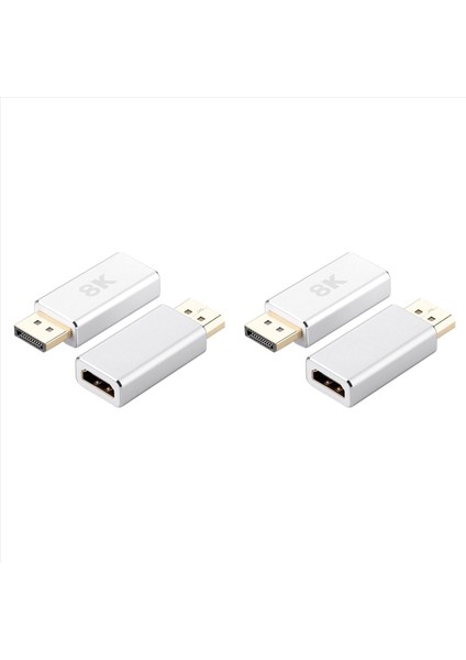 2x Aktif Standart Dp1 4 Ila HDMI Uyumlu 2 1 Adaptör Dp-Hdmı Uyumlu Kablo Dönüştürücü 8k 60Hz Destek (Yurt Dışından)