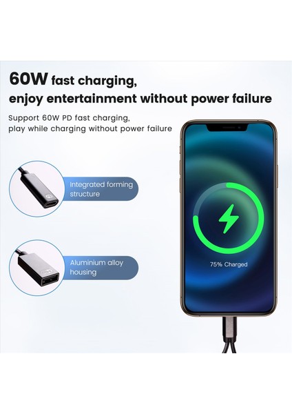 2 Arada 1 Çok Fonksiyonlu Adaptör Hızlı Şarj Type-C-Usb Otg Adaptörüne Pd Hızlı Şarjı (Yurt Dışından) fırsatları