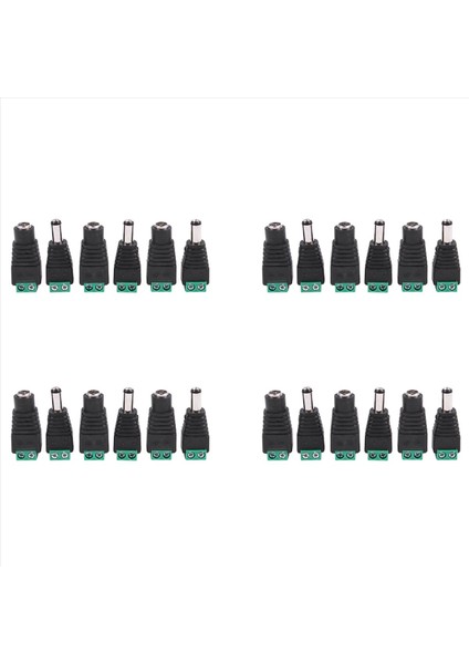 24 Pcs 5 5x2 1mm Kadın + Erkek Cctv Dc Güç Konektörü Adaptör Repar Parti (Yurt Dışından)