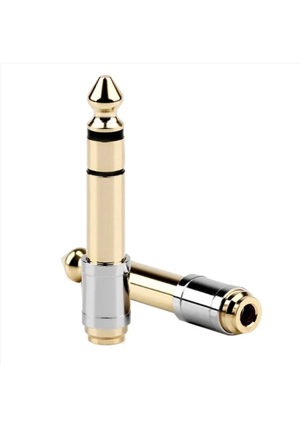 6pc 6 35MM Ila 3 5mm Dönüştürücüler 1/4inch Erkek 1/8inç Kadın 6 35 Ila 3 5 Jack Kulaklık Ses Adaptör Mikrofon Konnektörü (Yurt Dışından) fiyatları