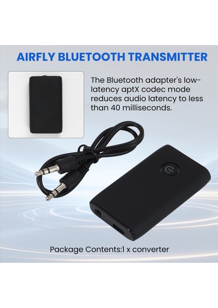 Bluetooth 5 3 Uçak Için Adaptör 2 Kablosuz Kulaklık 3 5mm Jack Uçuş Içi Bluetooth Verici Tv Için Alıcı (Yurt Dışından) indirimleri