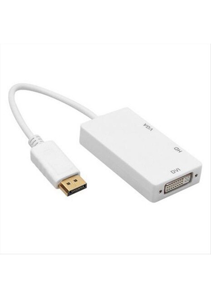 Dp&#39 Den HDMI VGA DVI 3&#39 Ü 1 Arada Adaptör Kablosu Bir Ila Üç Video Dönüştürücü MacBook Pro Air B Için Uygun 1080P&#39 Yi (Yurt Dışından)