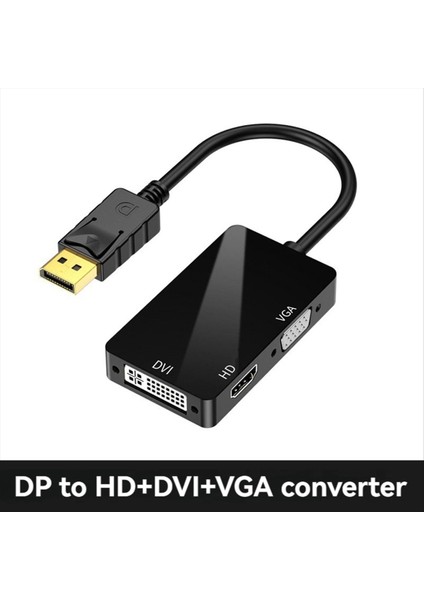 Dp&#39 Den HDMI VGA DVI 3&#39 Ü 1 Arada Adaptör Kablosu Bir Ila Üç Video Dönüştürücü MacBook Pro Air B Için Uygun 1080P&#39 Yi (Yurt Dışından) fiyatları