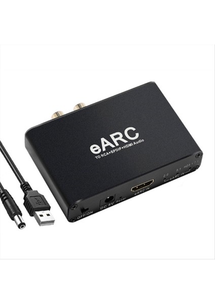 HDMI Uyumlu Earc Arc Audio Extractor 192KHZ Dönüştürücü Earc-Rca Audio Extractor Adaptörü Dts Dolby Atomları Ac3 (Yurt Dışından)