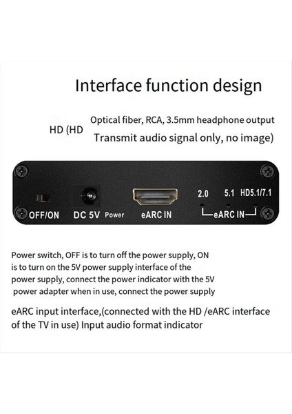 HDMI Uyumlu Earc Arc Audio Extractor 192KHZ Dönüştürücü Earc-Rca Audio Extractor Adaptörü Dts Dolby Atomları Ac3 (Yurt Dışından) indirimleri