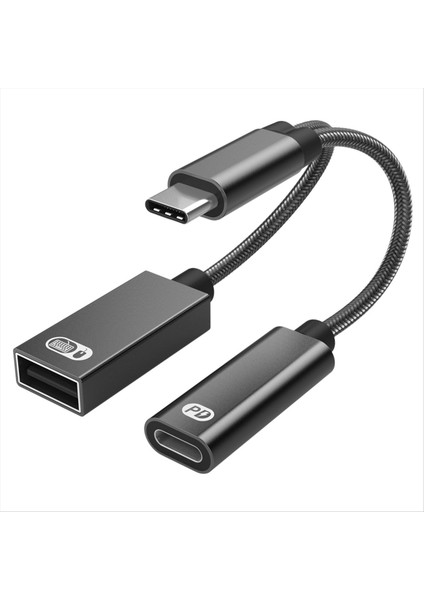 2 In 1 Pd 60W USB C Otg Şarj Adaptörü Kablo Tipi C - USB 2 0 Ipad Samsung Huawei Xiaomi Dizüstü Bilgisayar A (Yurt Dışından) fiyatları