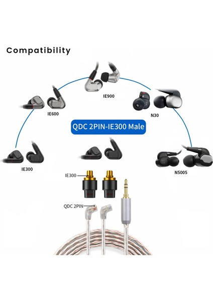 Qdc Mmcx Adaptörü Mmcx - Qdc Adaptör Dişi - IE600 IE900 Akg N5005 N30 N40 B Için (Yurt Dışından) fiyatları