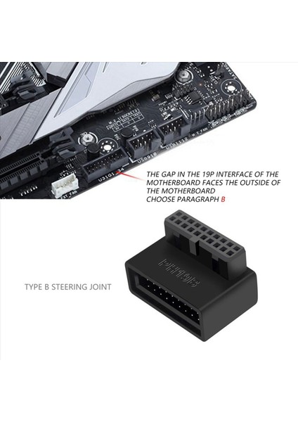 5x PH19B USB 3 0 Dahili Başlık Usb3 0 19/20P Socket 90 Derece Adaptör Dönüştürücüsü Bilgisayar Anakartı Için (Yurt Dışından) fiyatları