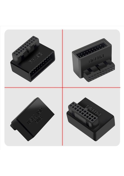 5x PH19B USB 3 0 Dahili Başlık Usb3 0 19/20P Socket 90 Derece Adaptör Dönüştürücüsü Bilgisayar Anakartı Için (Yurt Dışından) indirimleri