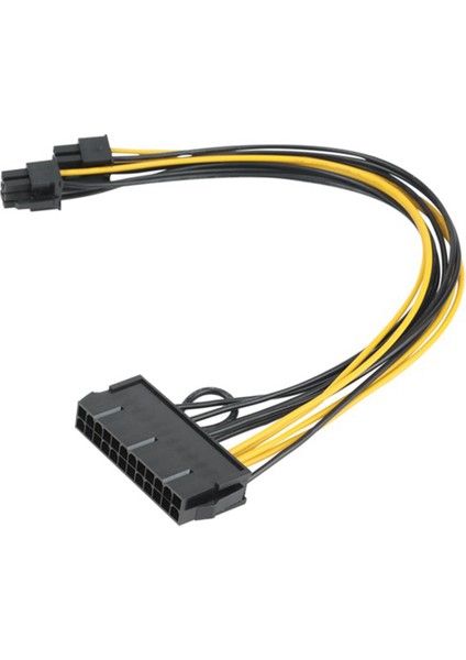 1pcs Pc Psu Atx 24 Pimli Dişi Ila Çift Pcı-E 6 Pimli Erkek Dönüştürücü Adaptörü Gpu Güç Kablosu Kablosu 18AWG 30CM Jumper Başlayıcı (Yurt Dışından)