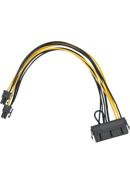 1pcs Pc Psu Atx 24 Pimli Dişi Ila Çift Pcı-E 6 Pimli Erkek Dönüştürücü Adaptörü Gpu Güç Kablosu Kablosu 18AWG 30CM Jumper Başlayıcı (Yurt Dışından) modelleri