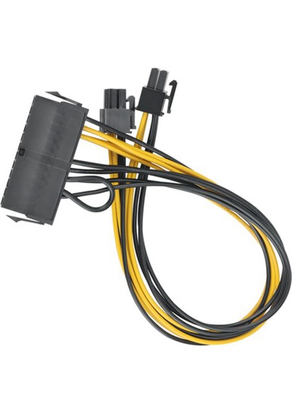 1pcs Pc Psu Atx 24 Pimli Dişi Ila Çift Pcı-E 6 Pimli Erkek Dönüştürücü Adaptörü Gpu Güç Kablosu Kablosu 18AWG 30CM Jumper Başlayıcı (Yurt Dışından) fırsatları