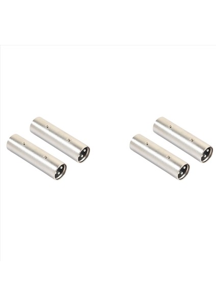 Xlr Erkek -Erkek Adaptör Xlr 3 Pin Erkek -3 Pin Erkek Konnektör Kuplörü Mikrofon Hat Adaptör -4 Paket (Yurt Dışından)