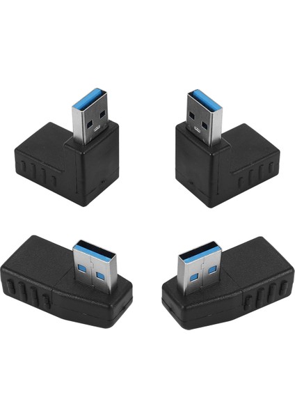 4pcs USB 3 0 Adaptör Kuplörleri 90 Derece Erkek - Kadın USB Konnektörü - Sol Sağ Yukarı Aşağı Açılı Adaptör Dahil (Yurt Dışından)