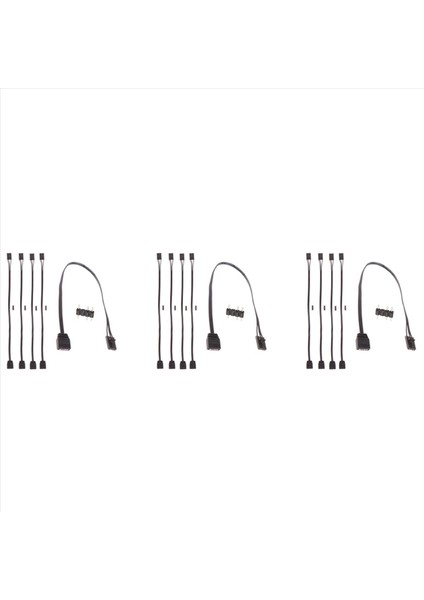 Corsair Için 15PCS 4pin Rgb-Standart Argb 3 Pimli 5V Adaptör Konnektörü Rgb Kablosu 25CM (Yurt Dışından)