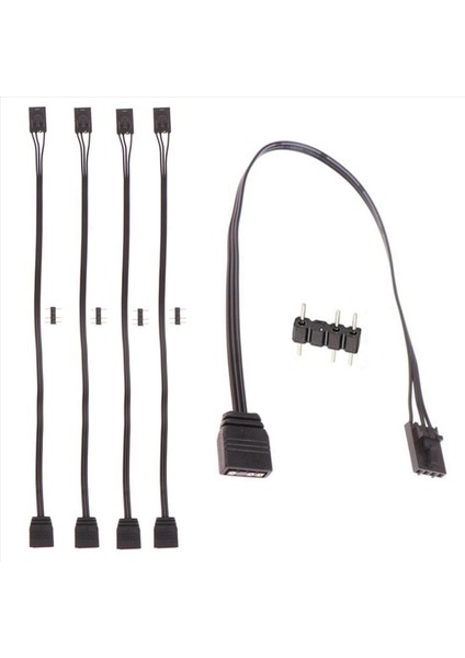 Corsair Için 15PCS 4pin Rgb-Standart Argb 3 Pimli 5V Adaptör Konnektörü Rgb Kablosu 25CM (Yurt Dışından) fiyatları