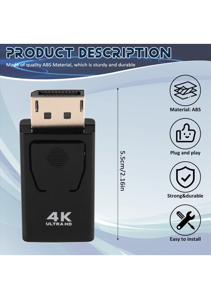 Displayport - HDMI Kadın Adaptör Dönüştürücüsü 1080P Dp&#39 Den Hdmı&#39 Ye (Yurt Dışından) fırsatları