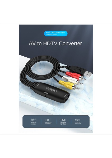 HDMI Uyumlu Kablo Av Adaptörlü HDMI Uyumlu Kompozit Adaptör Dönüştürücü ile 1080P Av-Hdtv Rca Uyumlu (Yurt Dışından)