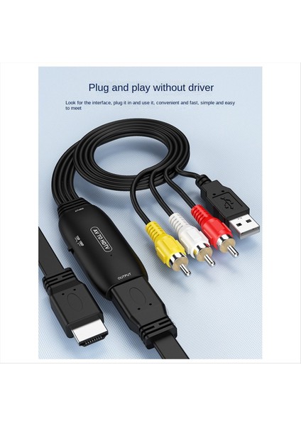 HDMI Uyumlu Kablo Av Adaptörlü HDMI Uyumlu Kompozit Adaptör Dönüştürücü ile 1080P Av-Hdtv Rca Uyumlu (Yurt Dışından) fırsatları