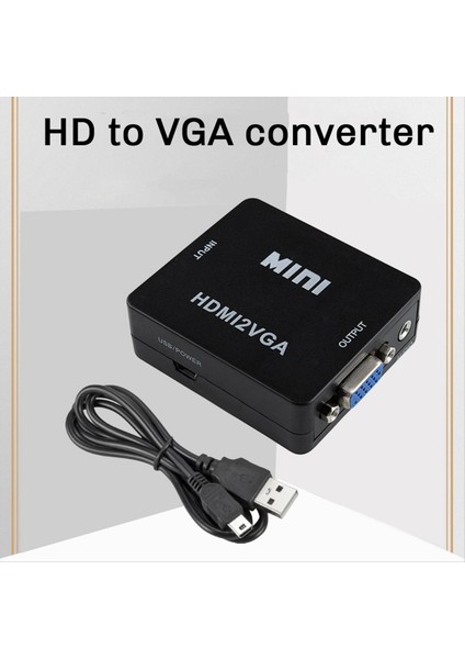 Pc Dizüstü Tv Kutusu Bilgisayar Ekran Projektör Beyaz Için 1080P HDMI Uygun VGA Adaptör Dönüştürücü (Yurt Dışından) fiyatları