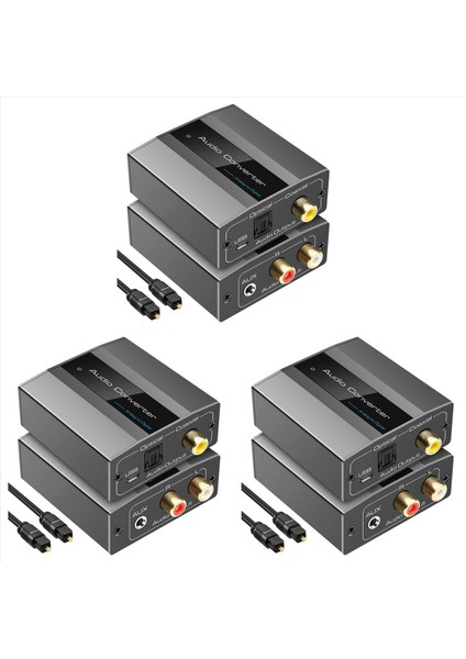 3x Analogdan Dijital Ses Dönüştürücüsüne Optik Kablo Audio Dijital Toslink ve Koaksiyel Ses Adaptörü (Yurt Dışından)