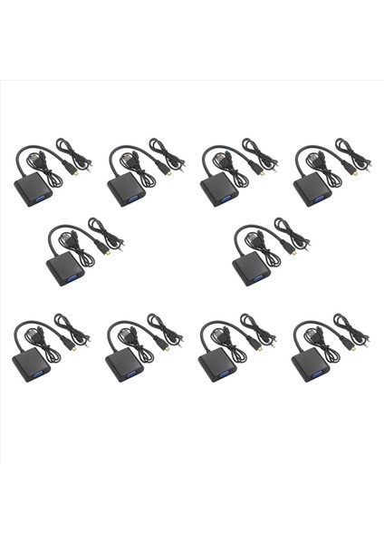 10X Mikro-Hdmı-Vga Adaptör Kablosu 1080P Xbox Kamera Raspberry Pi 4 (Yurt Dışından)
