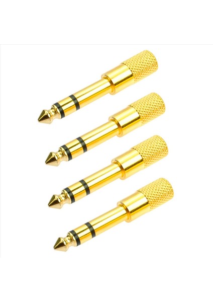 6 5mm Erkek Ila 3 5mm Dişi Elektro Gitar Kulaklık Minihon (Altın) Için 4x Ses Jak Dönüştürücü Adaptörü Stereo Jak (Yurt Dışından)