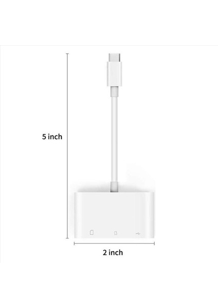 2x 3 Arada 1 Tip C-Usb Sd Tf Bellek Kartı Okuyucu Otg Hub USB C Micro-Sd Kart Okuyucu Adaptörü MacBook Pro (Yurt Dışından) fiyatları