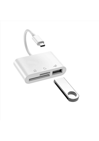2x 3 Arada 1 Tip C-Usb Sd Tf Bellek Kartı Okuyucu Otg Hub USB C Micro-Sd Kart Okuyucu Adaptörü MacBook Pro (Yurt Dışından) fırsatları